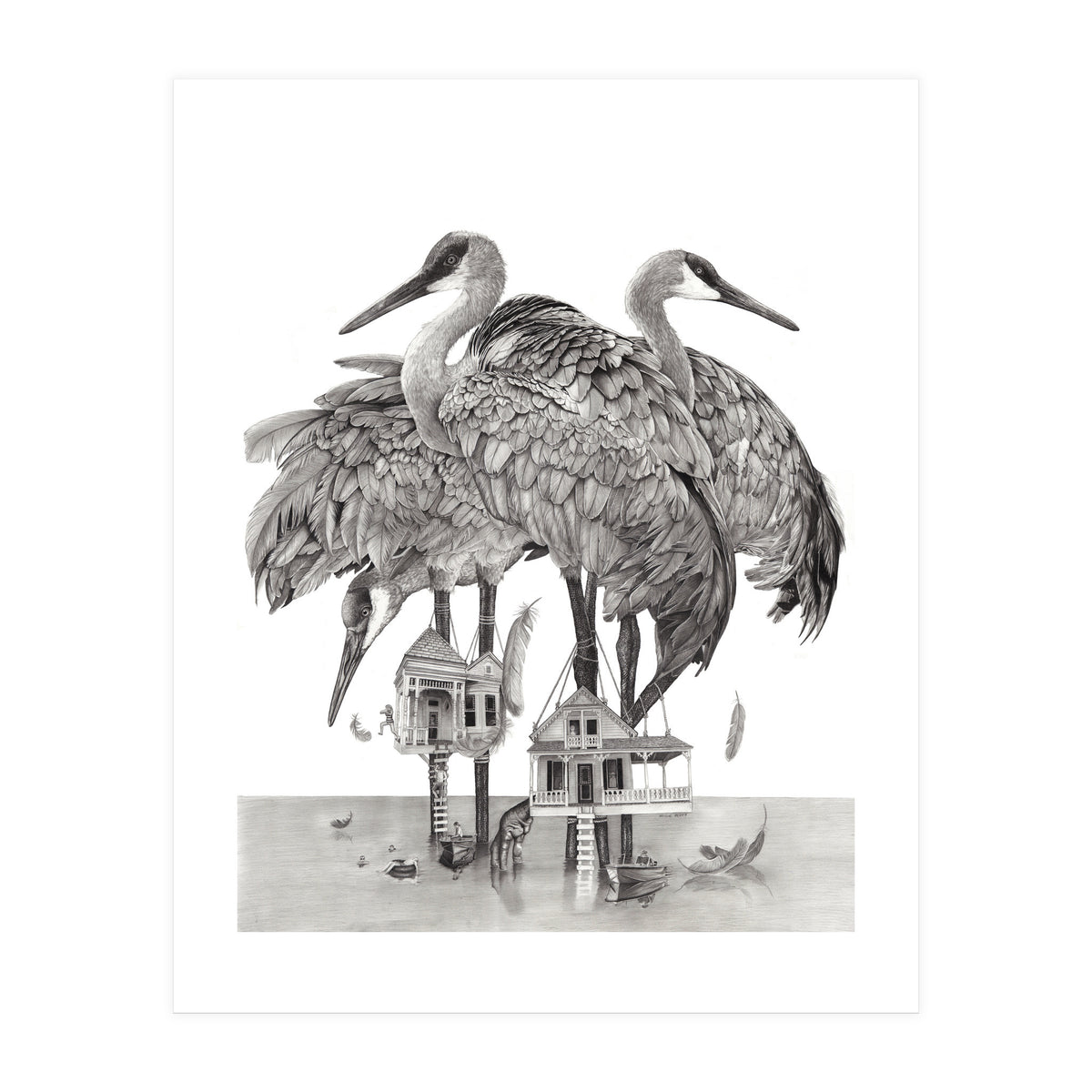 Crane Houses (Print Only)
