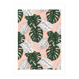 Hand drawing monstera pastel color (Print Only) thumbnail