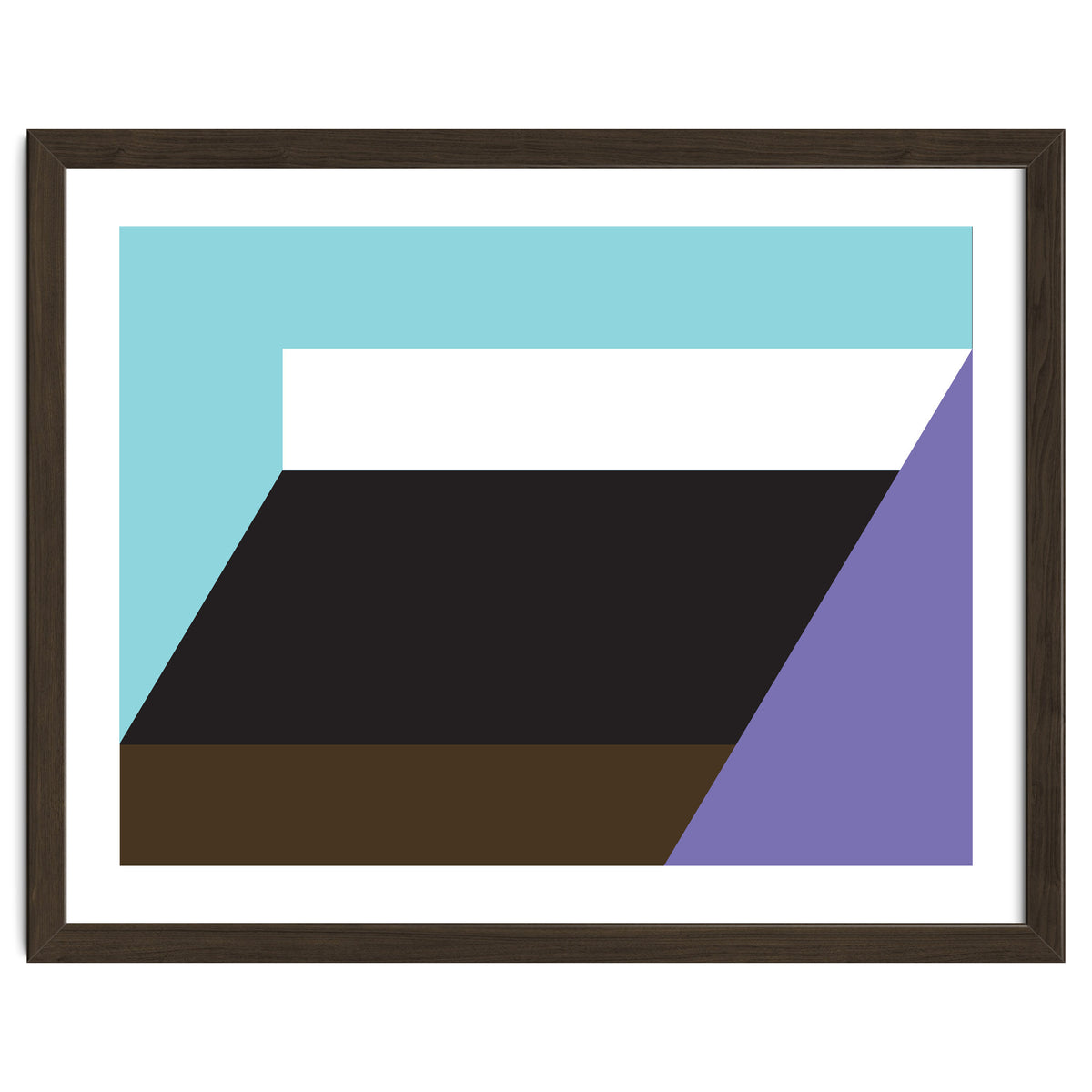 Geometric Shapes No. 34 - purple, blue & black