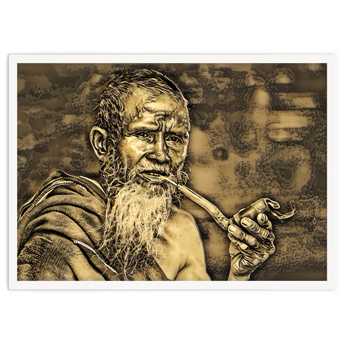 Old Man with Pipe