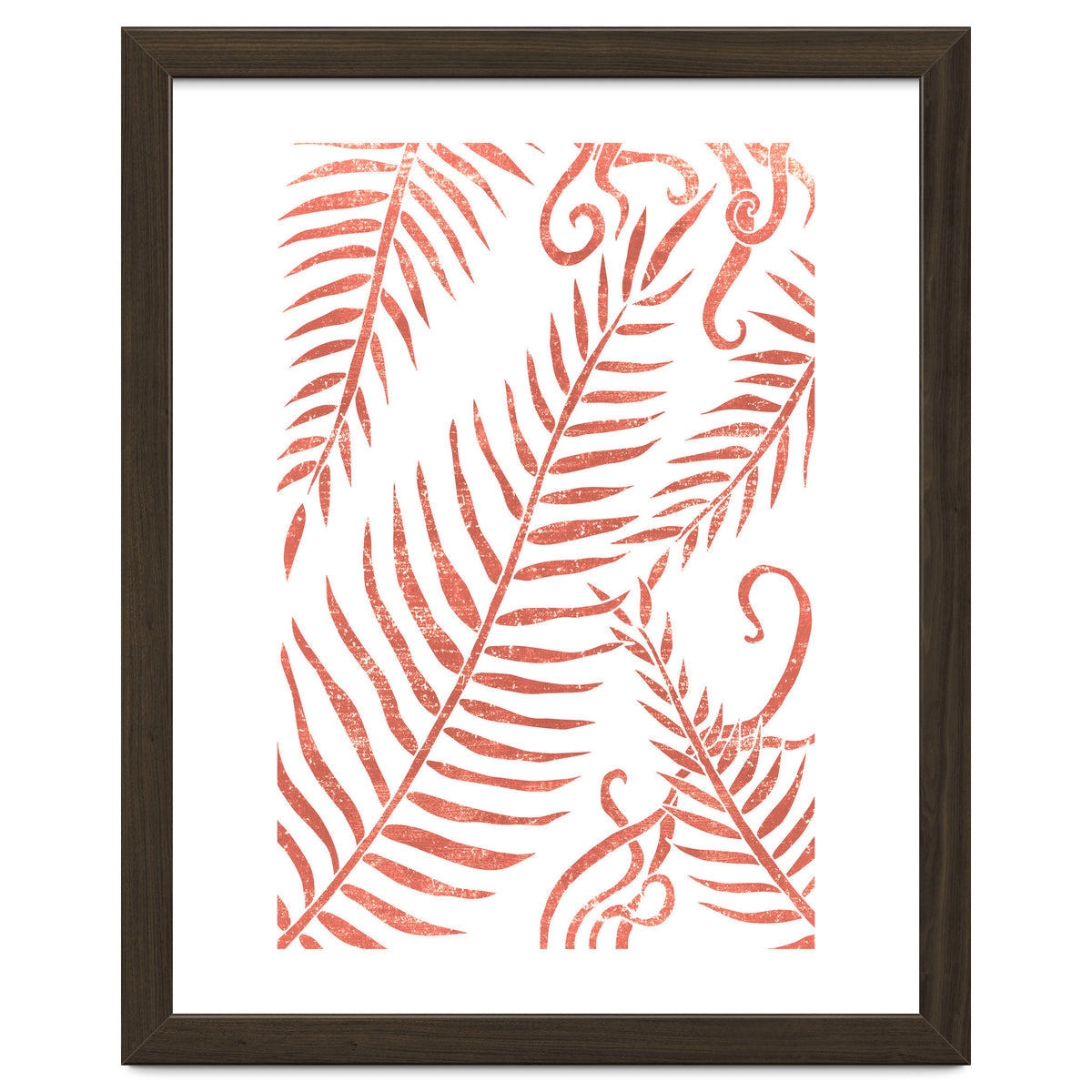 Abstract Terracotta Leaves 2 - Burnt Orange