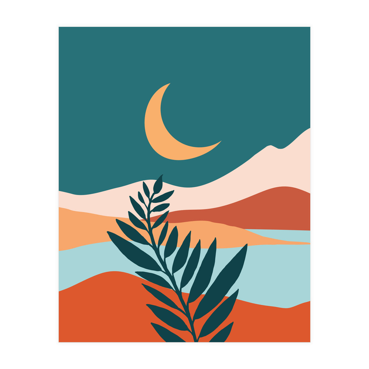 Moonlit Mediterranean (Print Only)