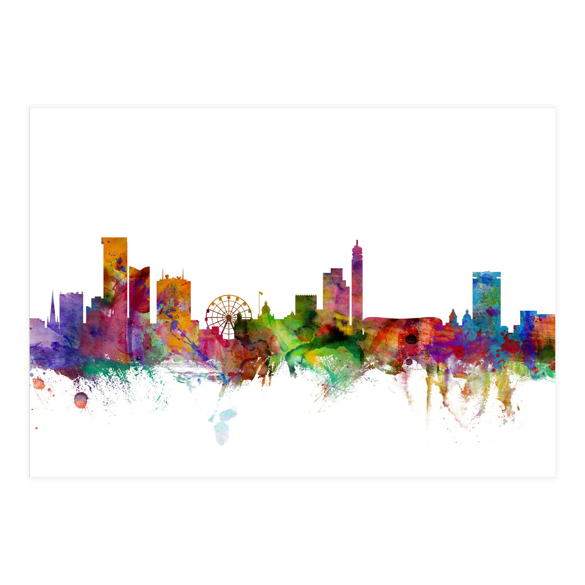 Birmingham England Skyline (Print Only)