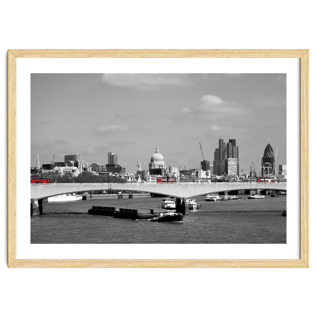Red Buses London Thames