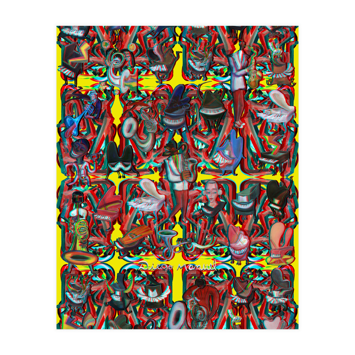 Formas 14 34 3d And Pianos 7 (Print Only)