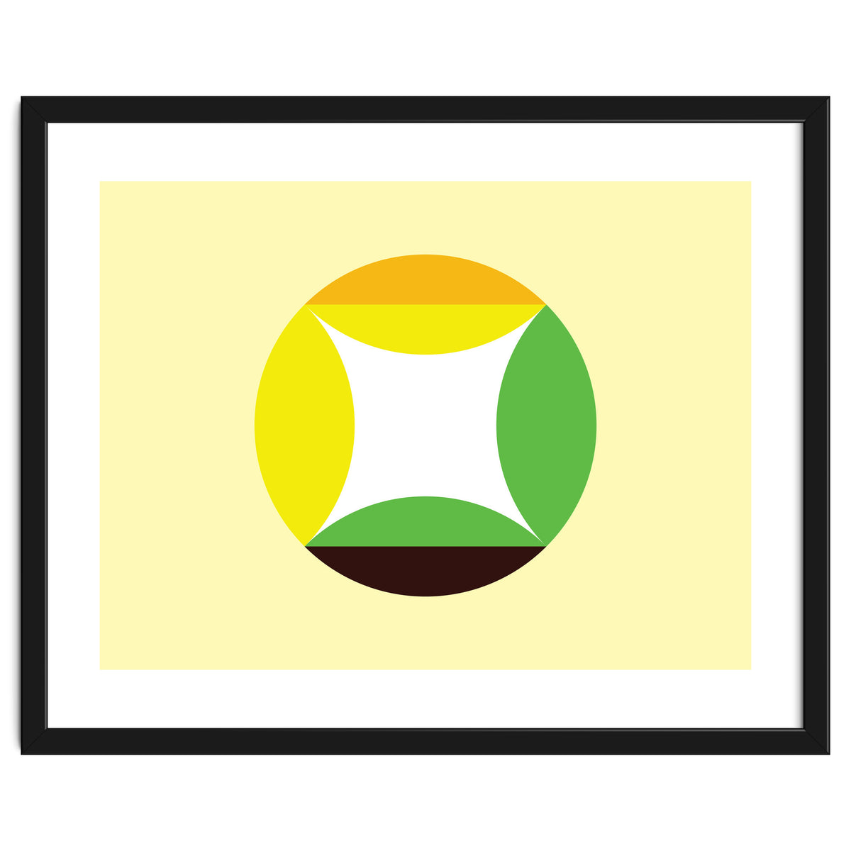 Geometric Shapes No. 21 - yellow, green & orange
