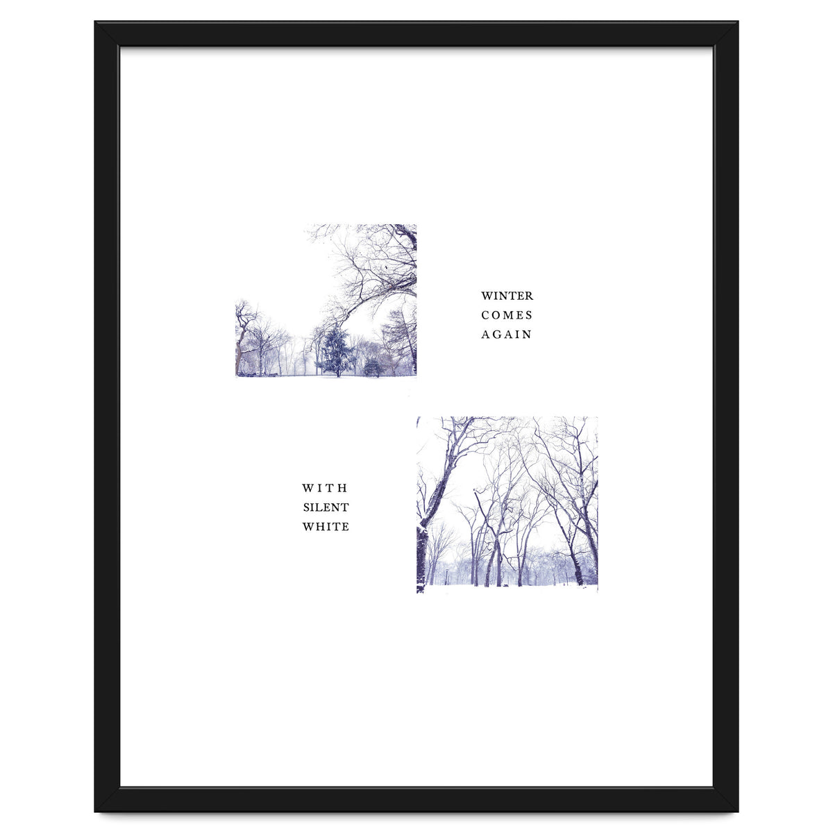 WINTER COMES AGAIN WITH SILENT WHITE