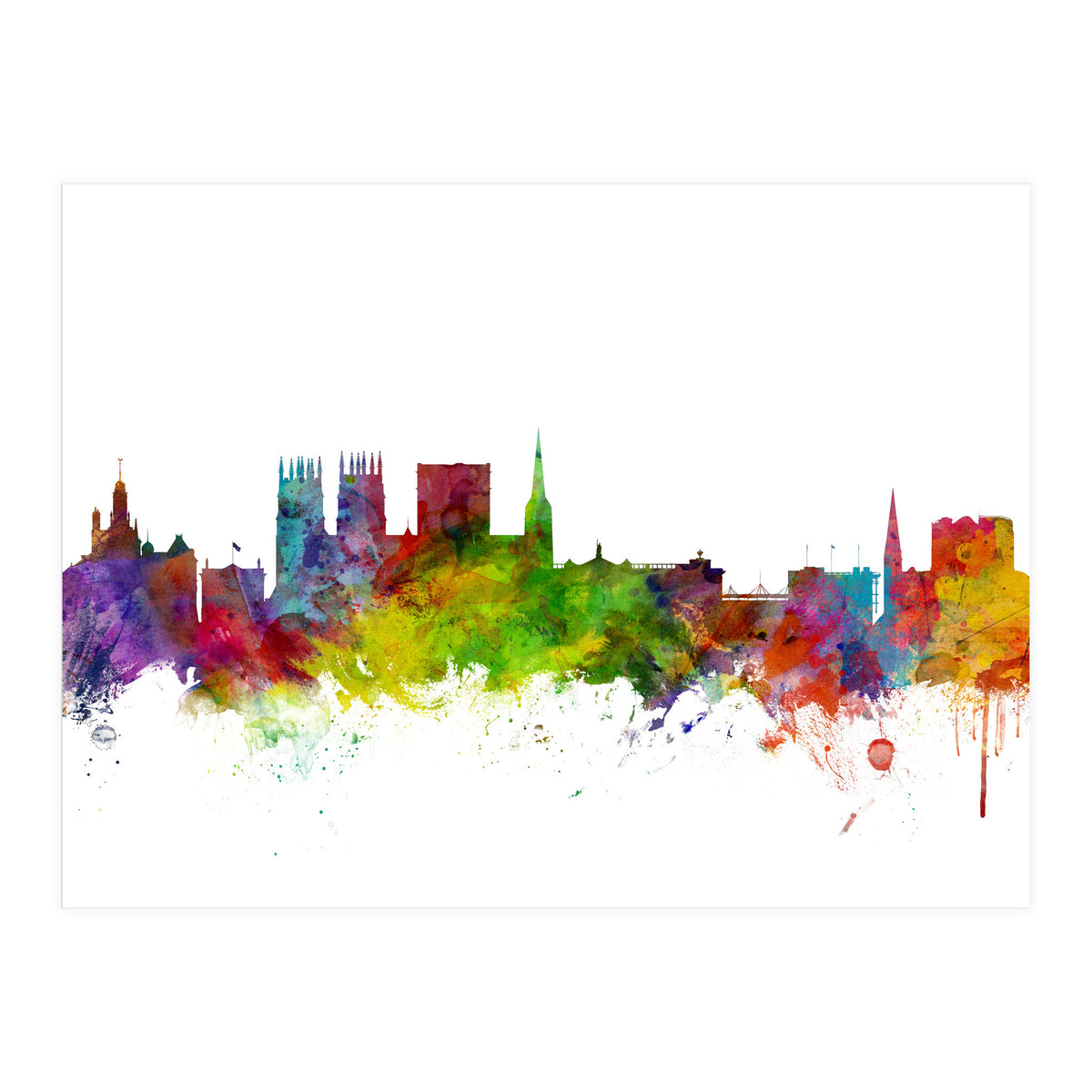 York England Skyline (Print Only)