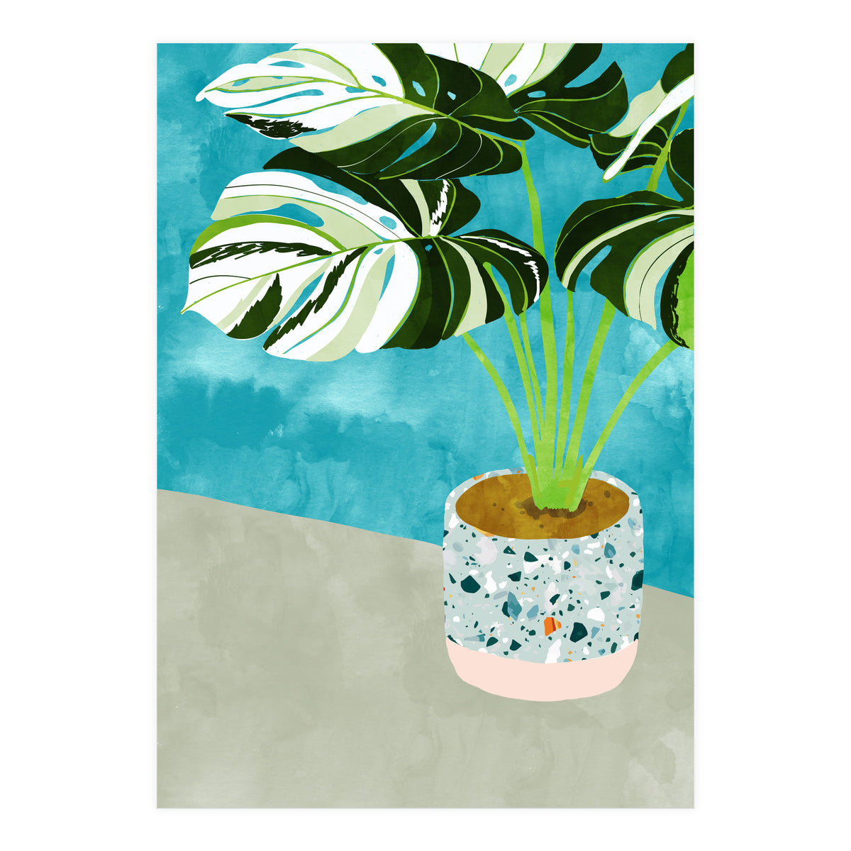 Variegated Monstera (Print Only)