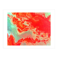 Sea Green And Coral (Print Only)