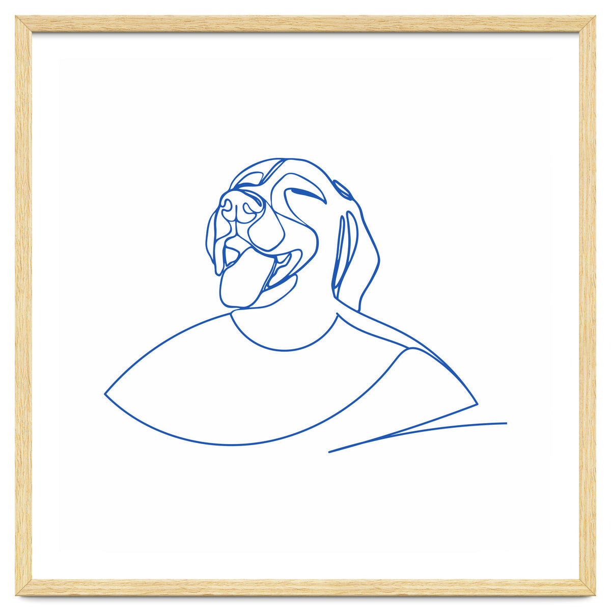 One Line Art Female Dog