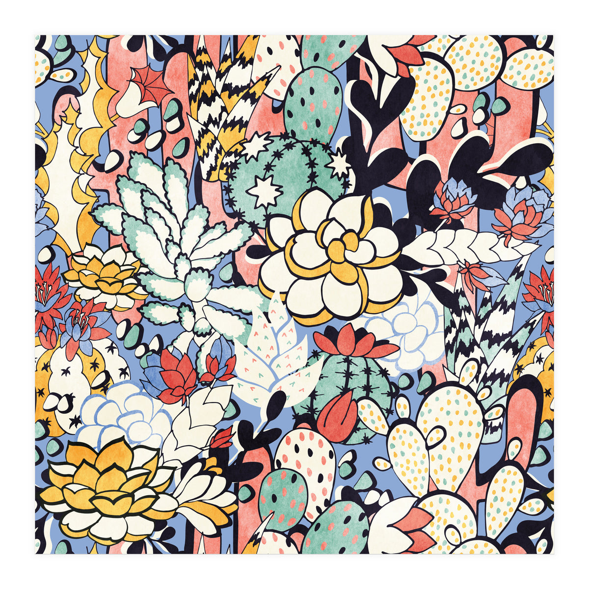 Blue Sky Succulents (Print Only)