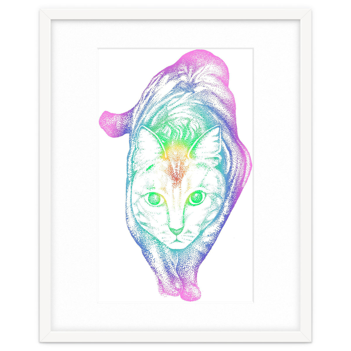 Rainbow Pastel Cat