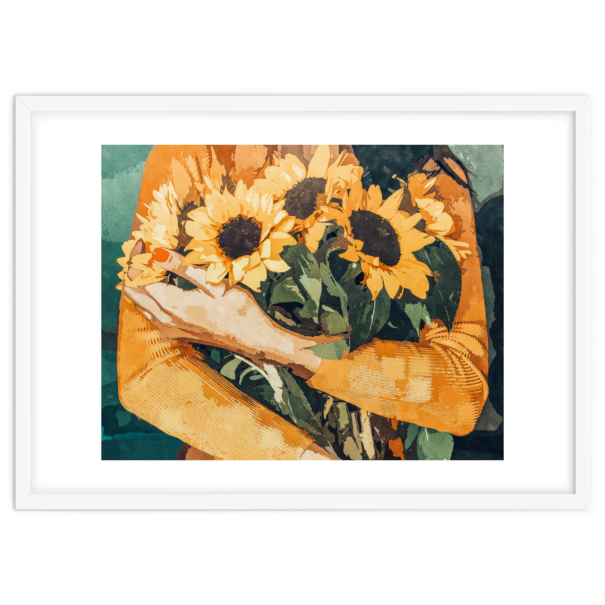 Holding Sunflowers