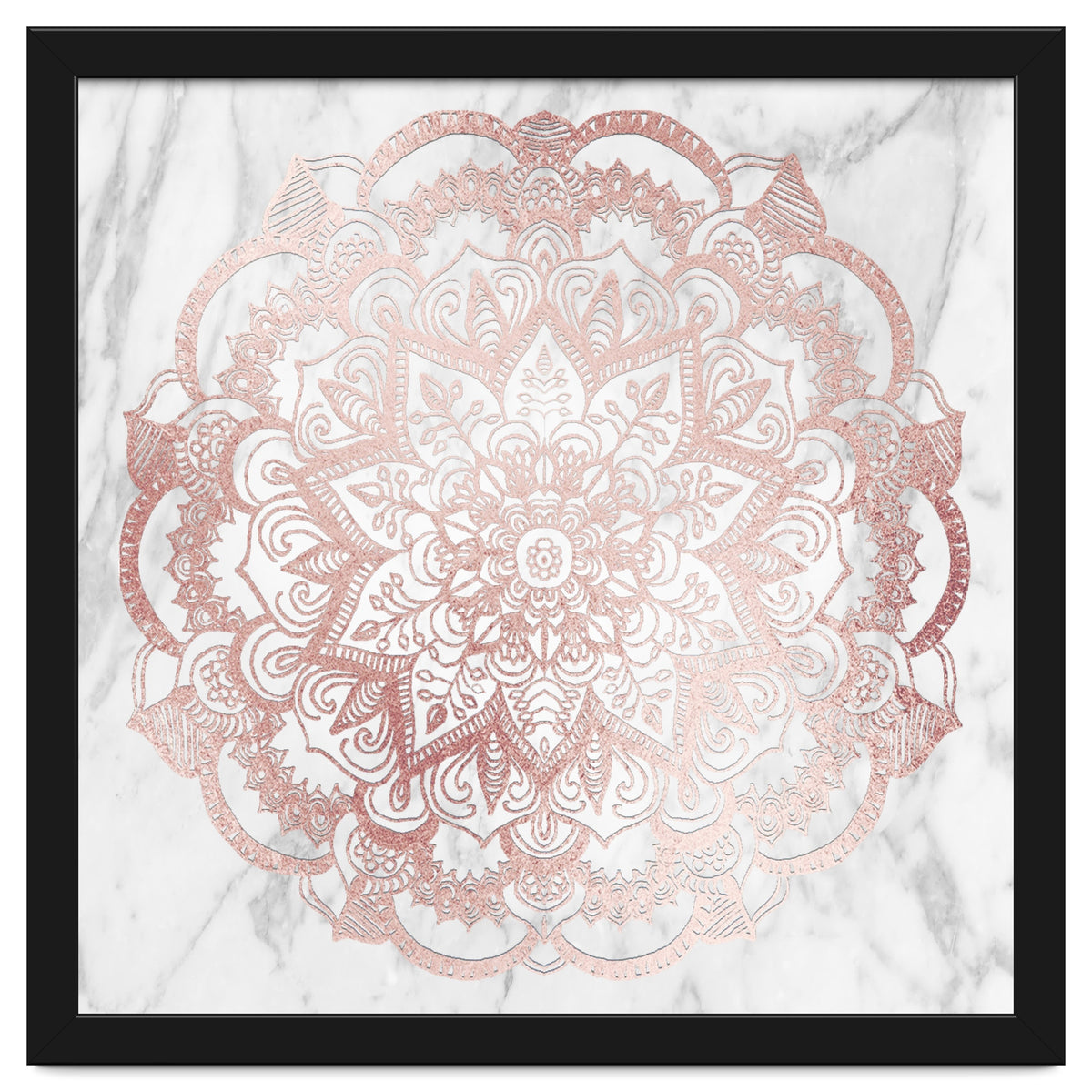 Rose Gold Mandala Star