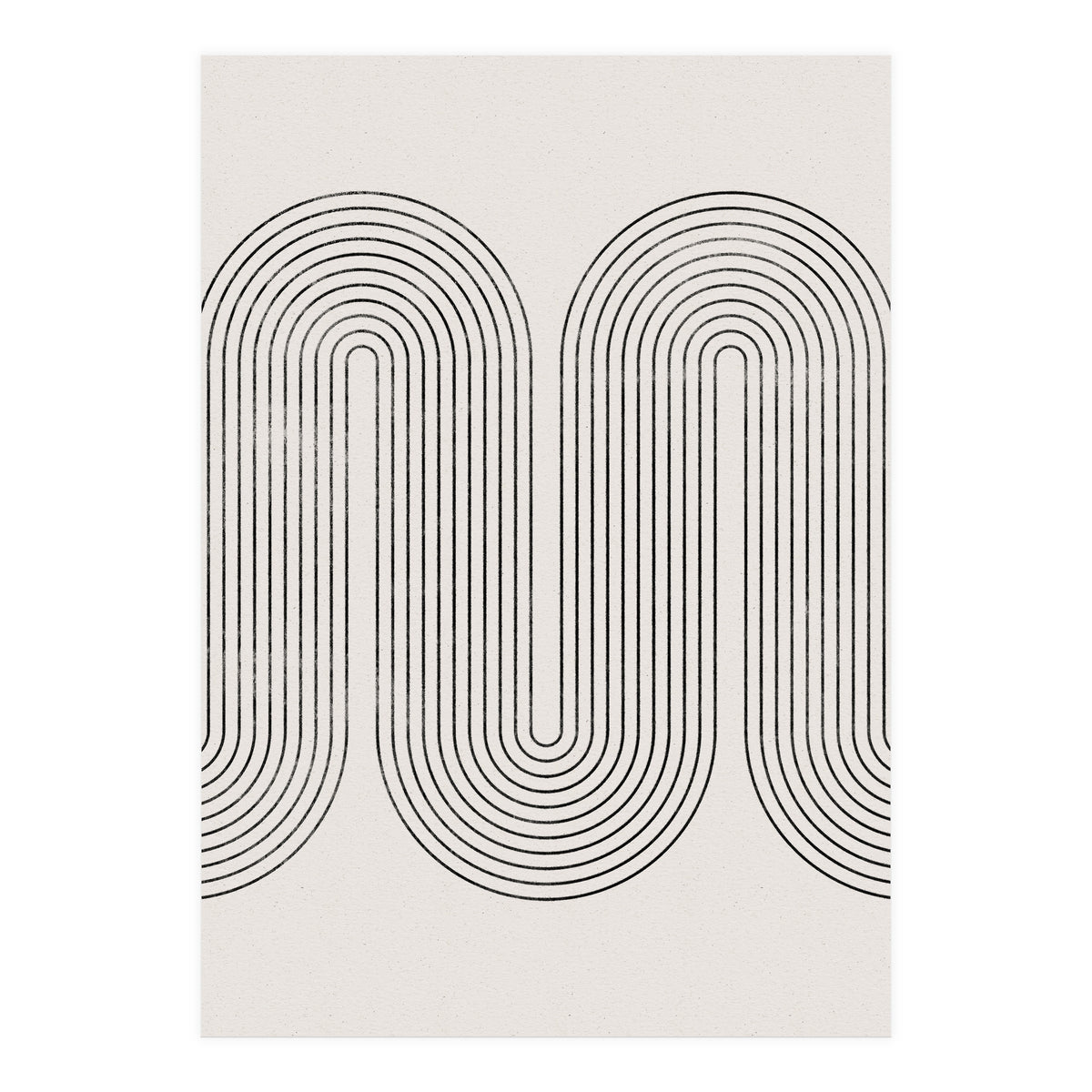 Mid-Century Modern No.28 - Woodblock Print (Print Only)