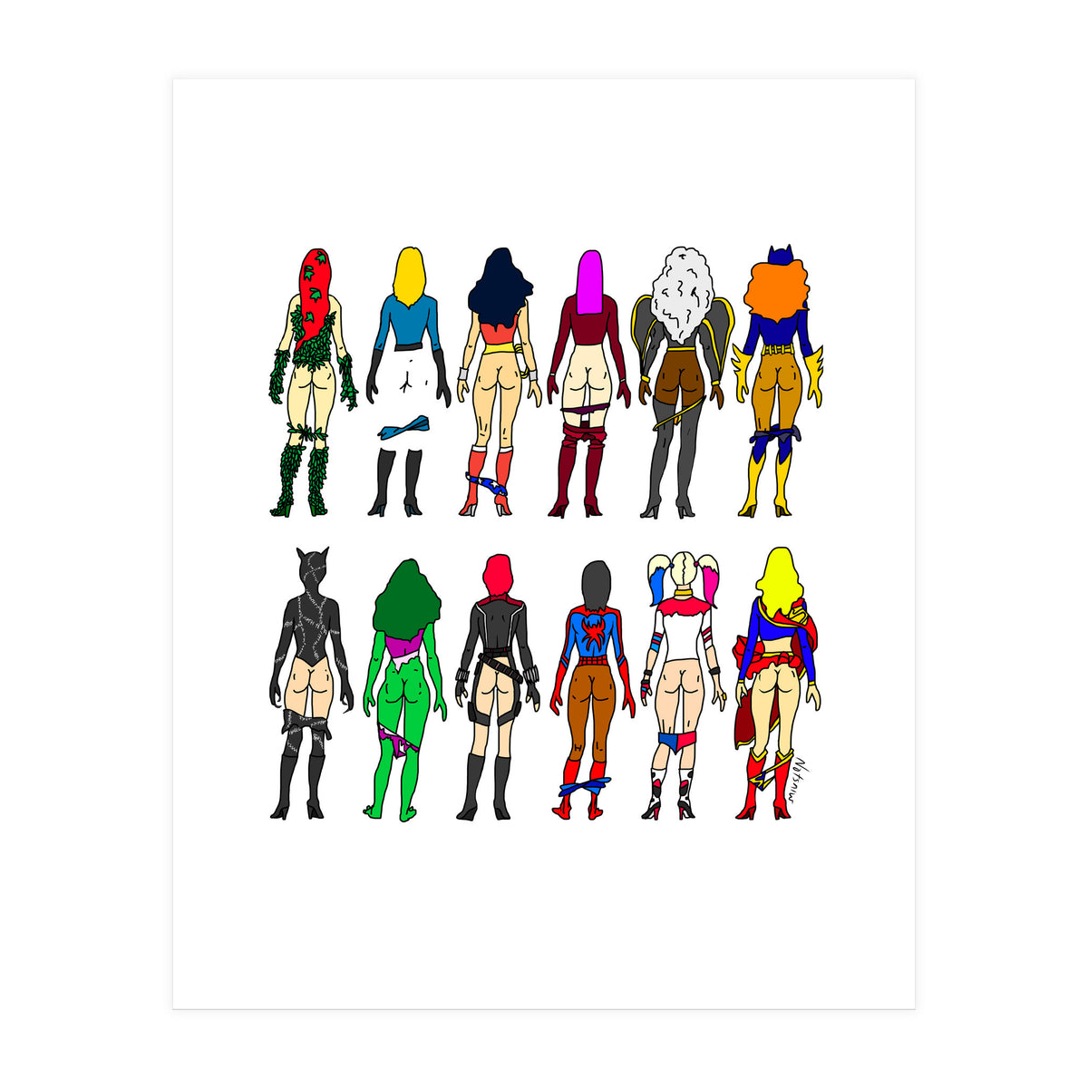 Superheroine Butts (Print Only)