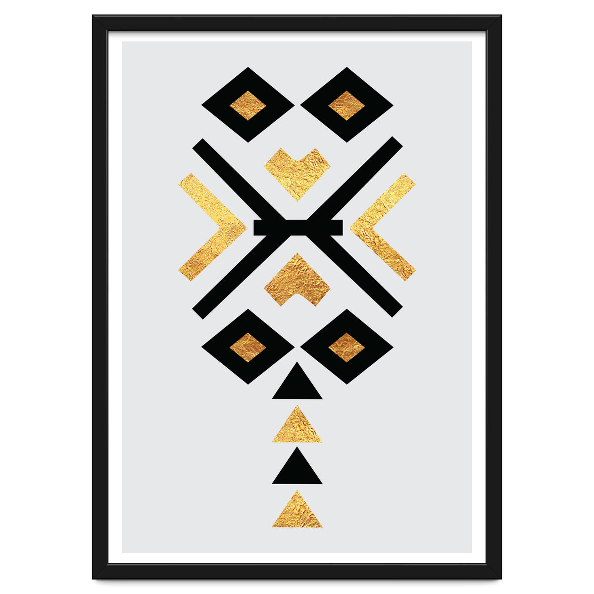 Gold And Black Abstract Tribal