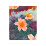 Floating In Love, Watercolor Lotus Pond Botanical Lake, Forest Jungle Floral Painting (Print Only) thumbnail