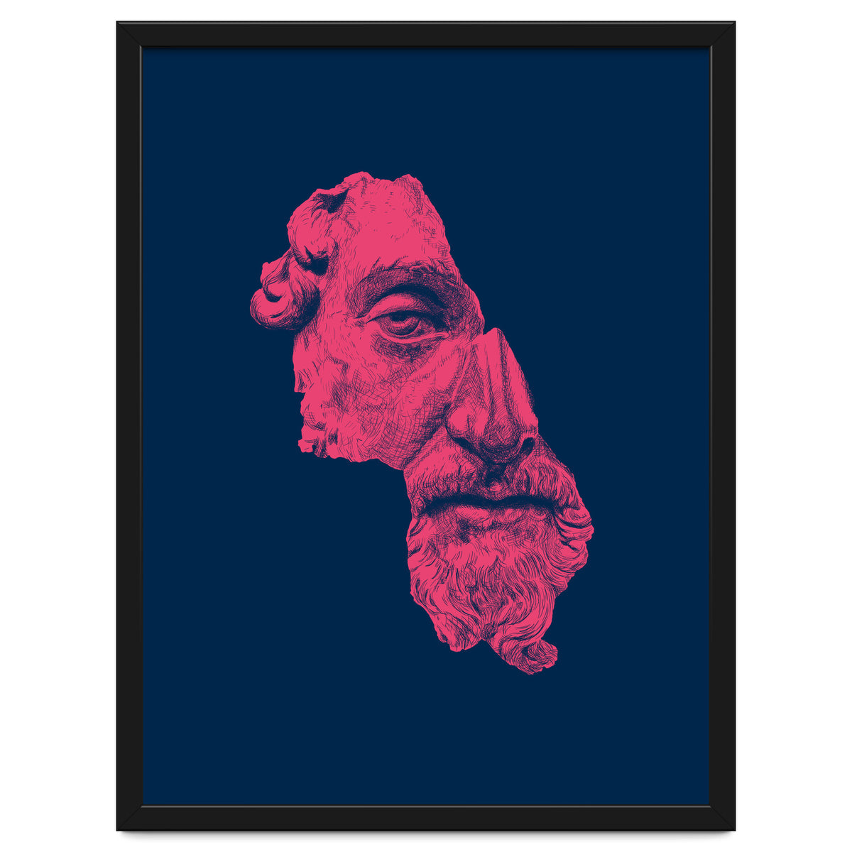 MARCUS AURELIUS ANTONINUS AUGUSTUS / prussian blue / vivid red