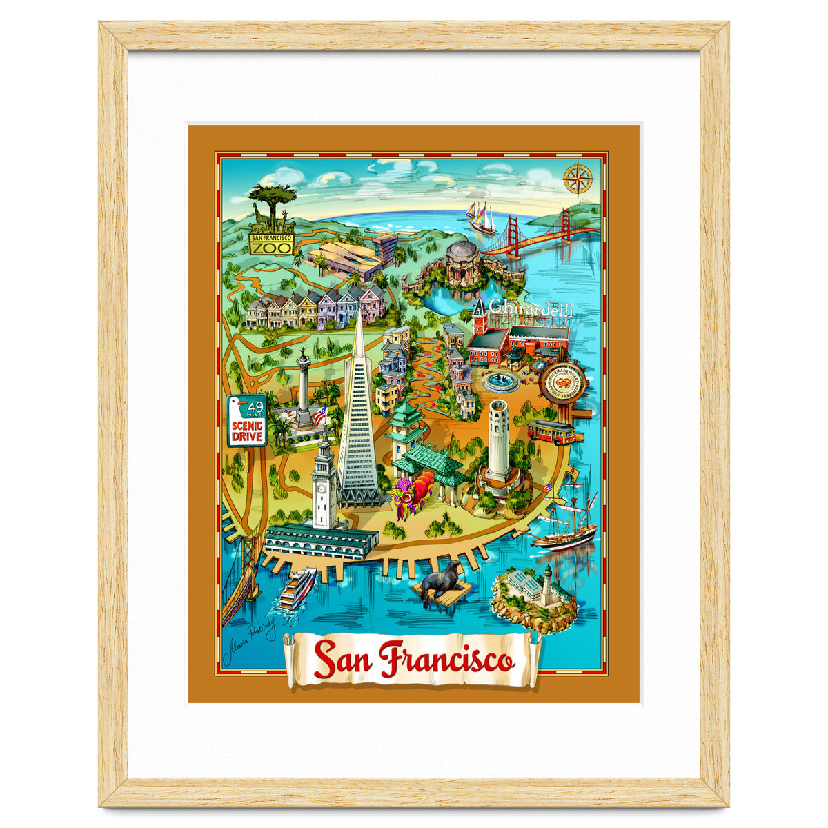 San Francisco Map Illustration