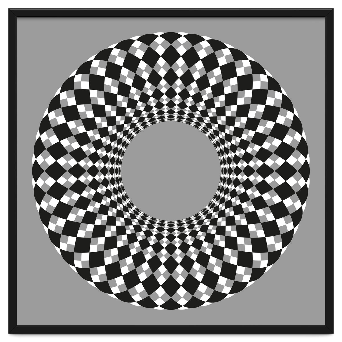 Black and white round