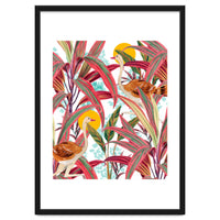 Faith Is The Bird That Feels The Light When The Dawn Is Still Dark, Vintage Botanical Nature Painting Jungle