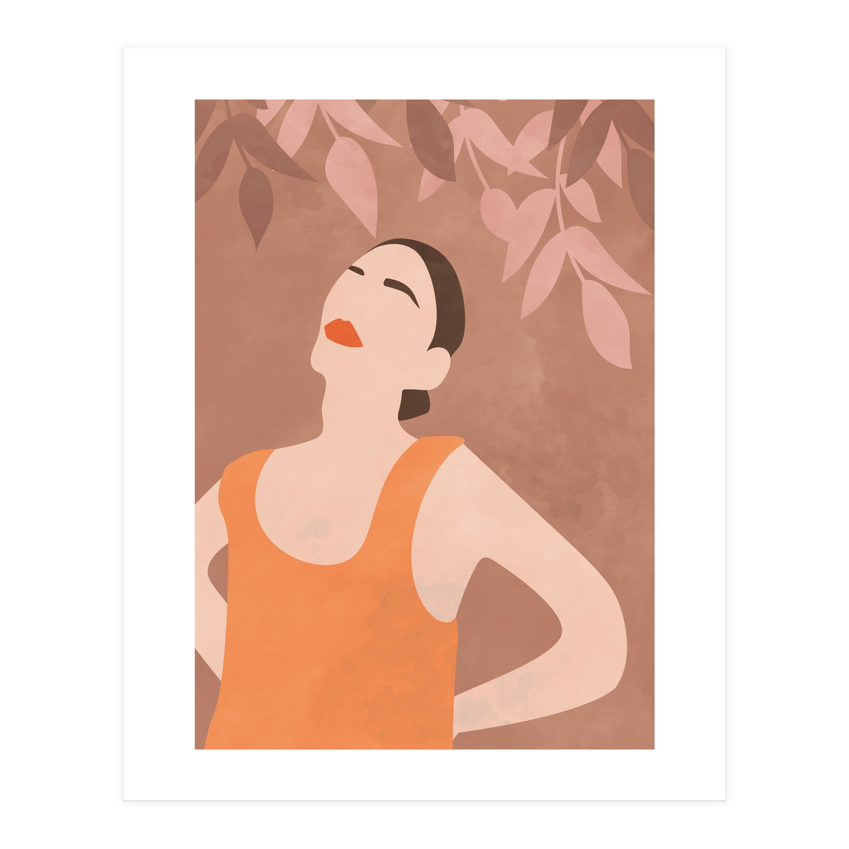 Mid Century Modern Boho Woman (Print Only)