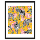 Striped For Life | Zebra Mango Forest | Modern Bohemian Wildlife Jungle | Botanical Nature thumbnail