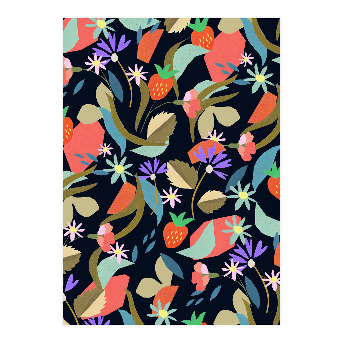 strawberry flower (Print Only)