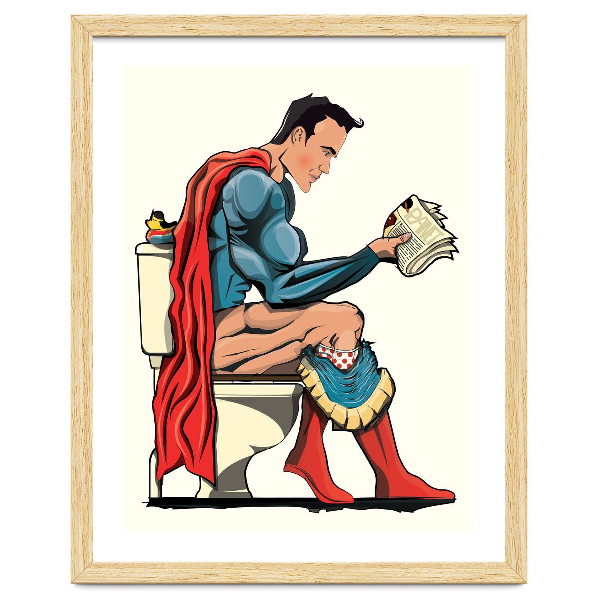 Superman on the Toilet, funny bathroom humour