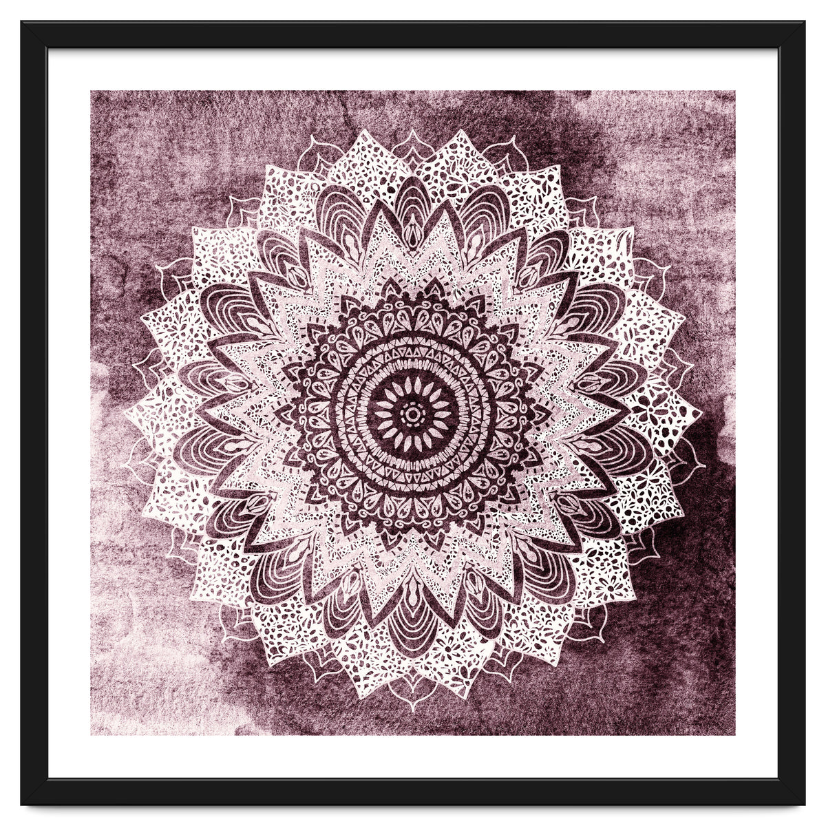 Bohochic Mandala In Burgundi