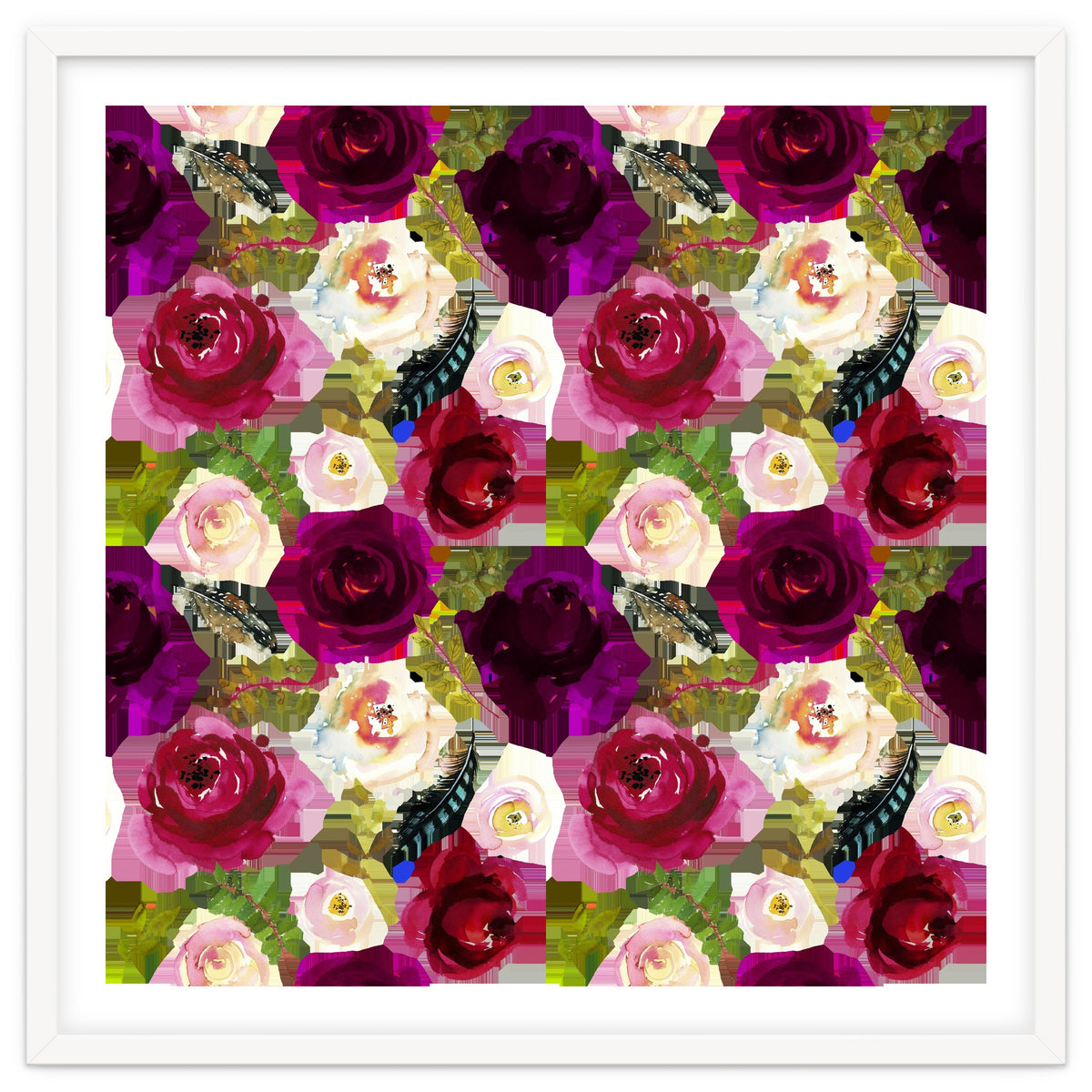 Water Colour Rose Pattern