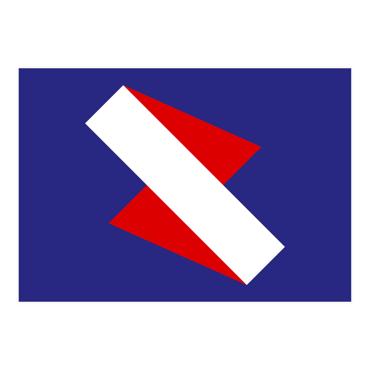 Geometric Shapes No. 68 - red & royal blue (Print Only)