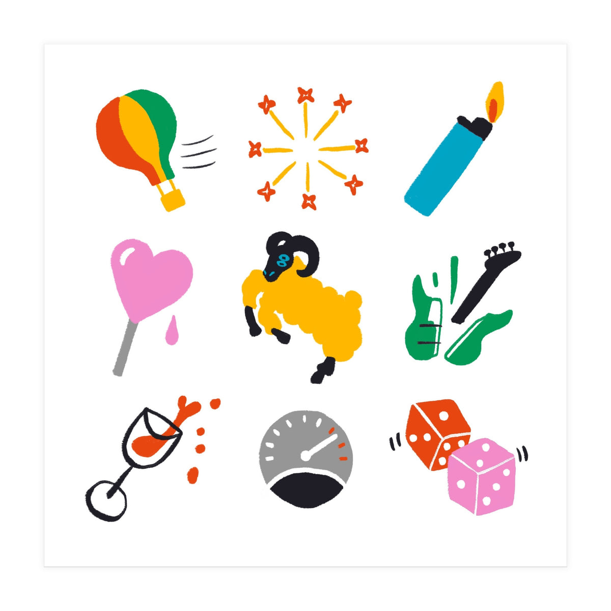 Aries Emoji (Print Only)