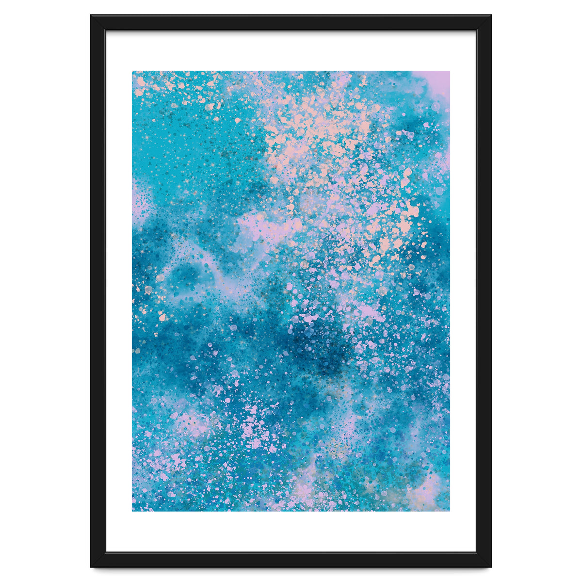 Abstract Watercolor Pink Blue