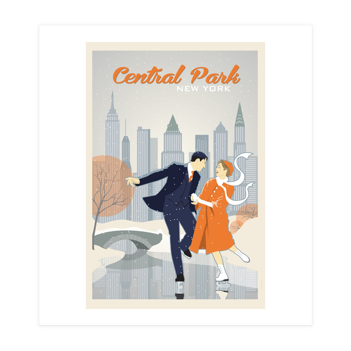 Skating in Central Park  (Print Only)