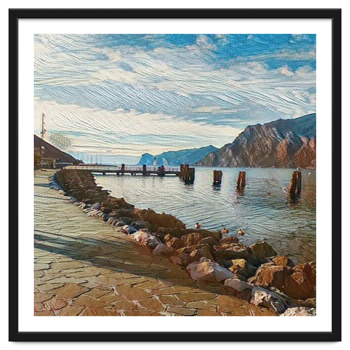 Ducks on Lake Garda, Italy.