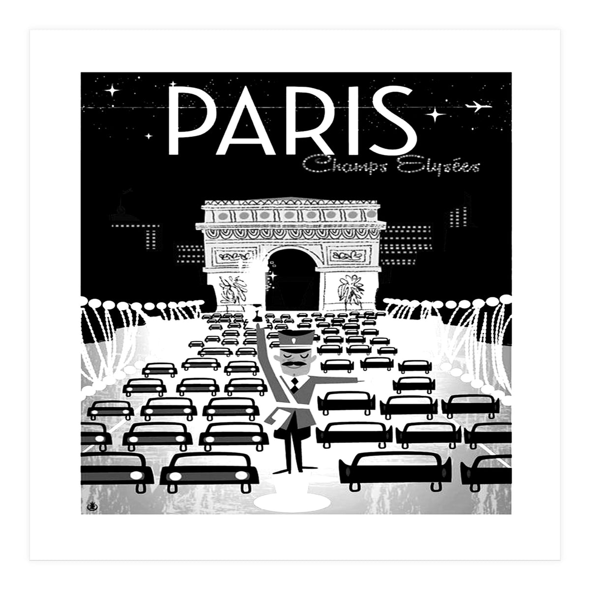 Paris` traffic (Print Only)
