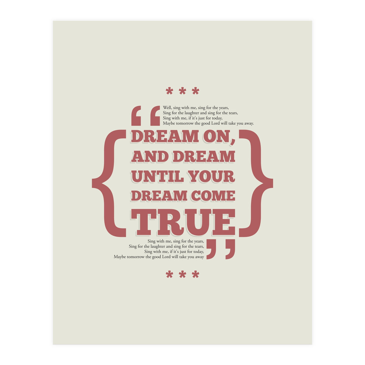 Dream On (Print Only)