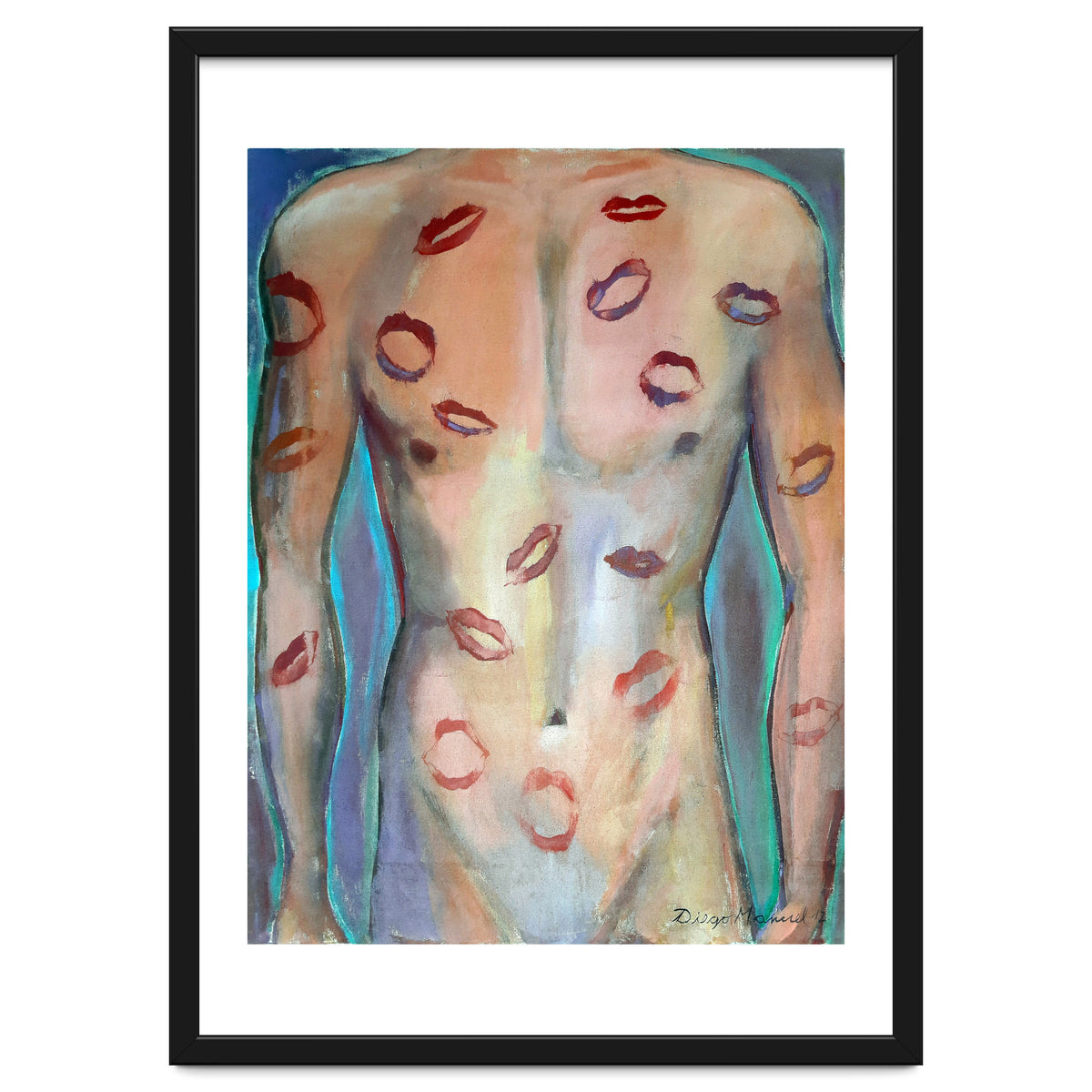 Torso Masculino Con Besos