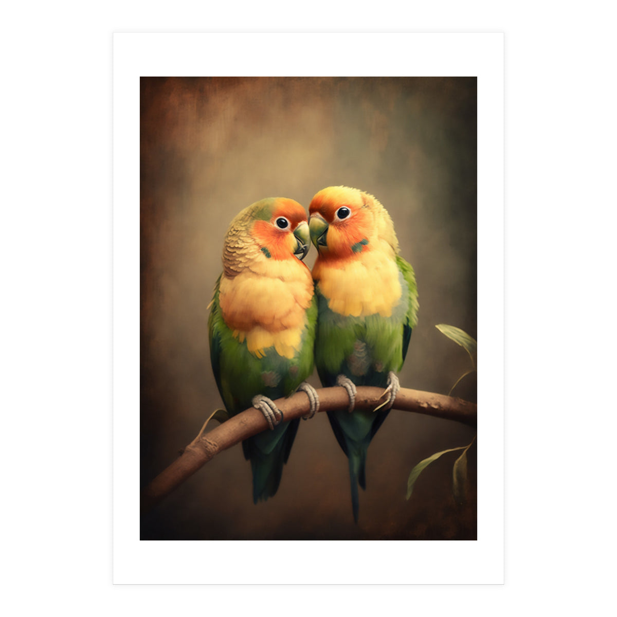 Lovebirds Painting (Print Only)
