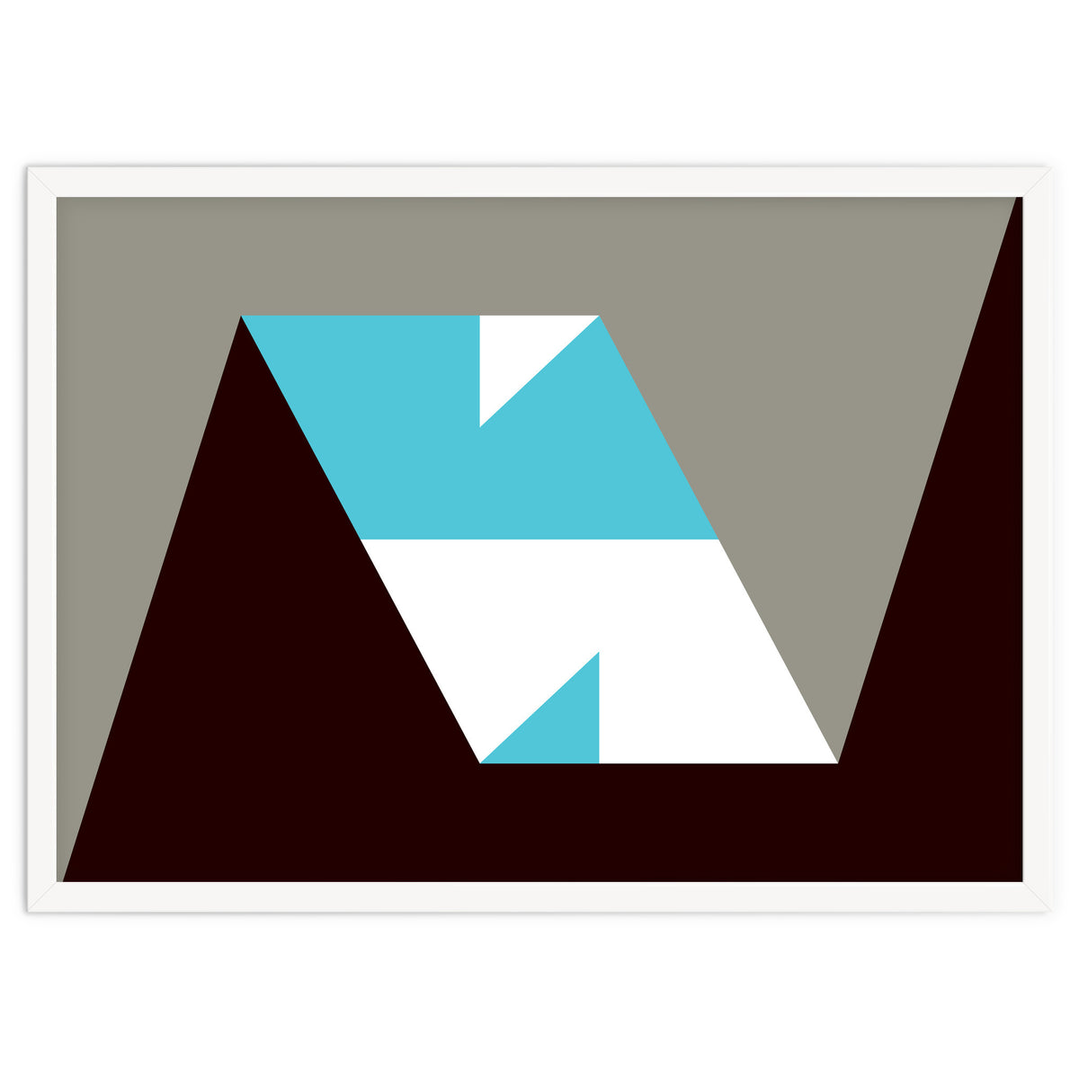 Geometric Shapes No. 48 - grey & blue