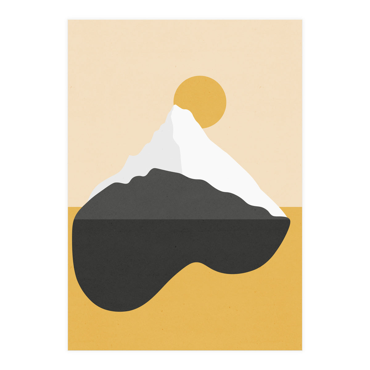 Abstract Mountain - Golden Desert (Print Only)