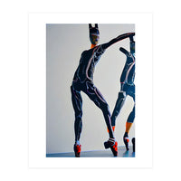 Cyborg dancing modern Ballet on Stage (Print Only)