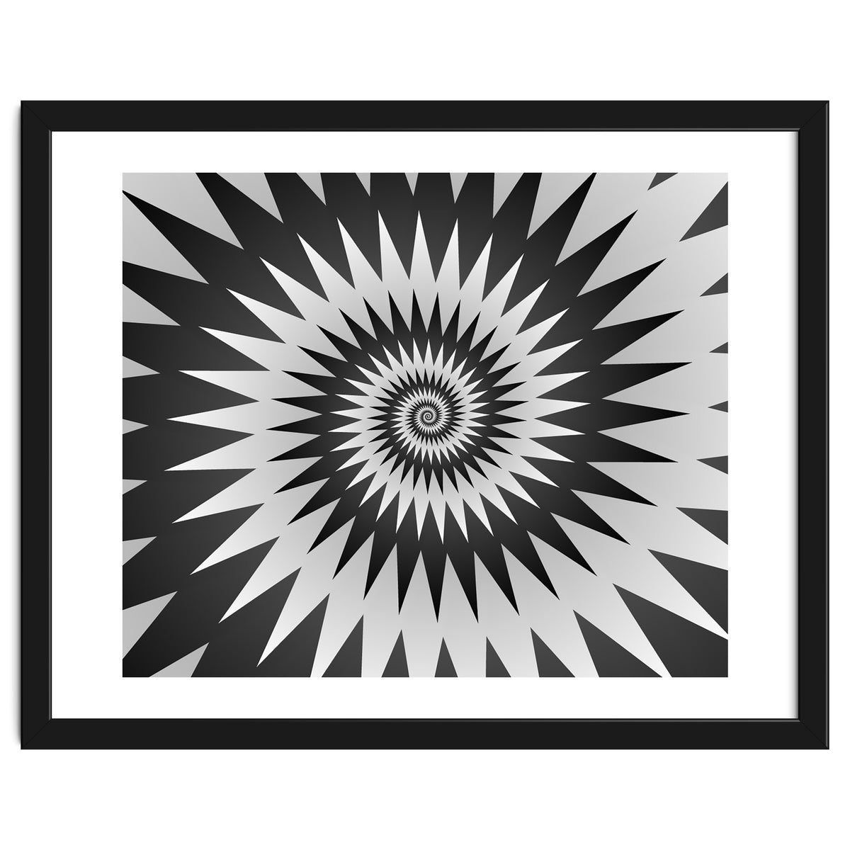 Black & White Abstract Spiral