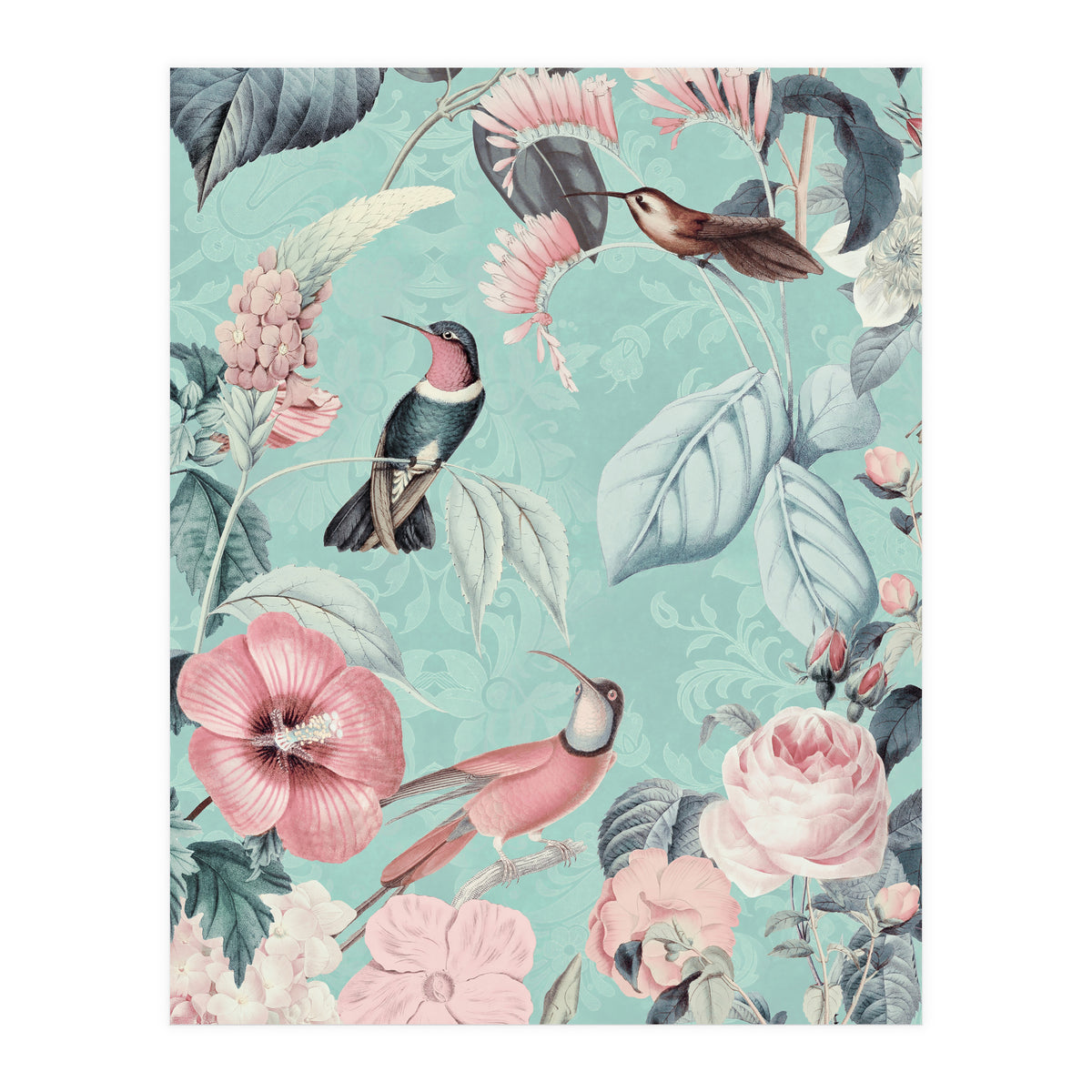 Pastel Hummingbirds (Print Only)