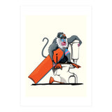 Baboon on the Toilet, Funny Bathroom Humour (Print Only) thumbnail