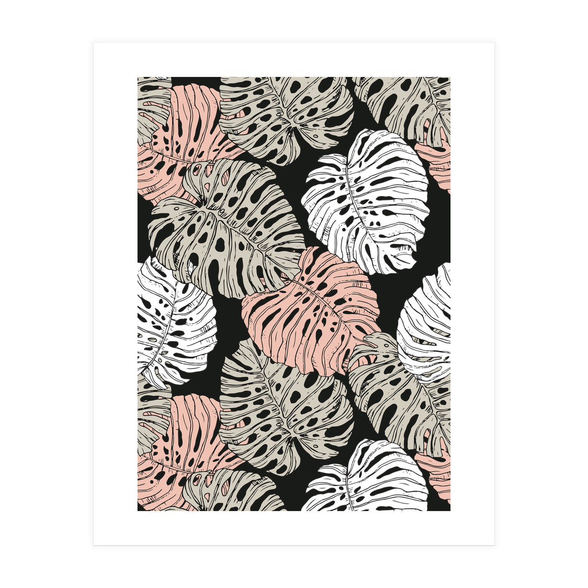 Monstera in the darkness of the jungle (Print Only)