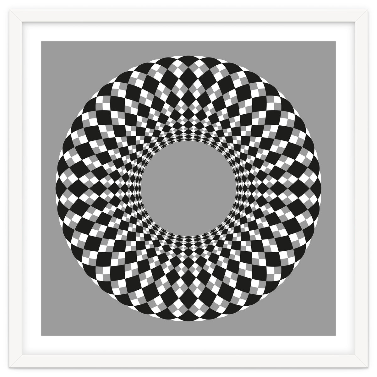 Black and white round